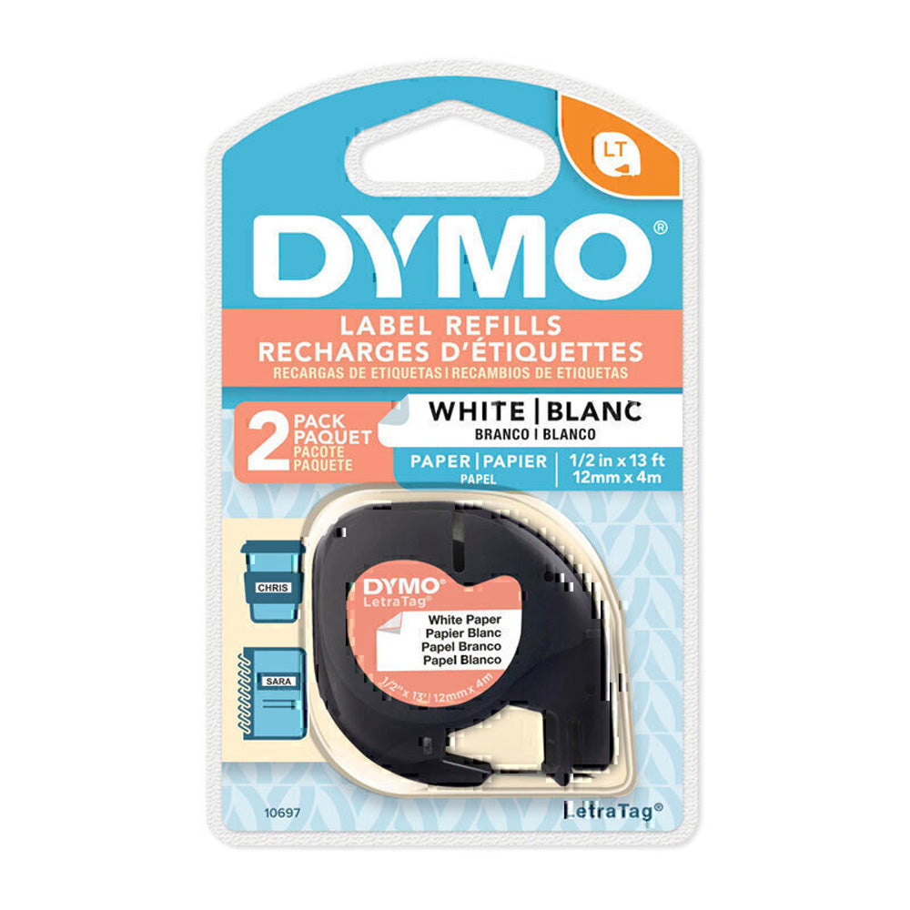 Dymo Light Paper blanc 2pk (12 mmx4m)