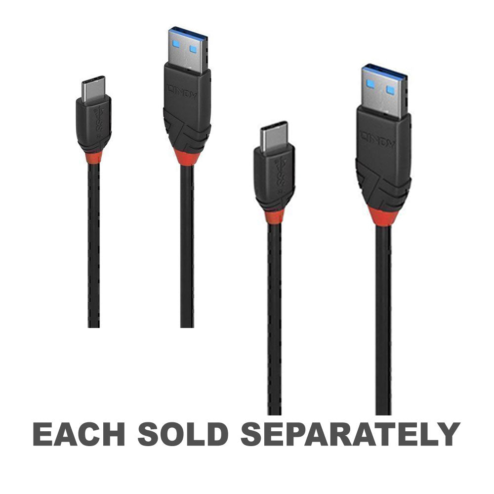 Lindy USB-C 3.1 à USB-A Cable 3A Black Line