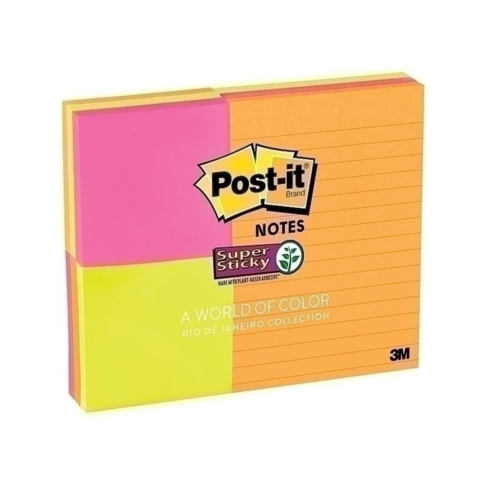 Post-it Super Sticky Notes Multi combo 9pk