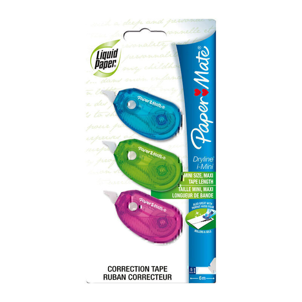 Paper Mate LP DL I-Mini Correction Tape (Boîte de 6)