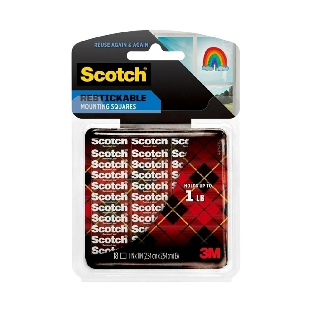 Scotch R100 Tabs de montage Restickable 18pk (boîte de 6)