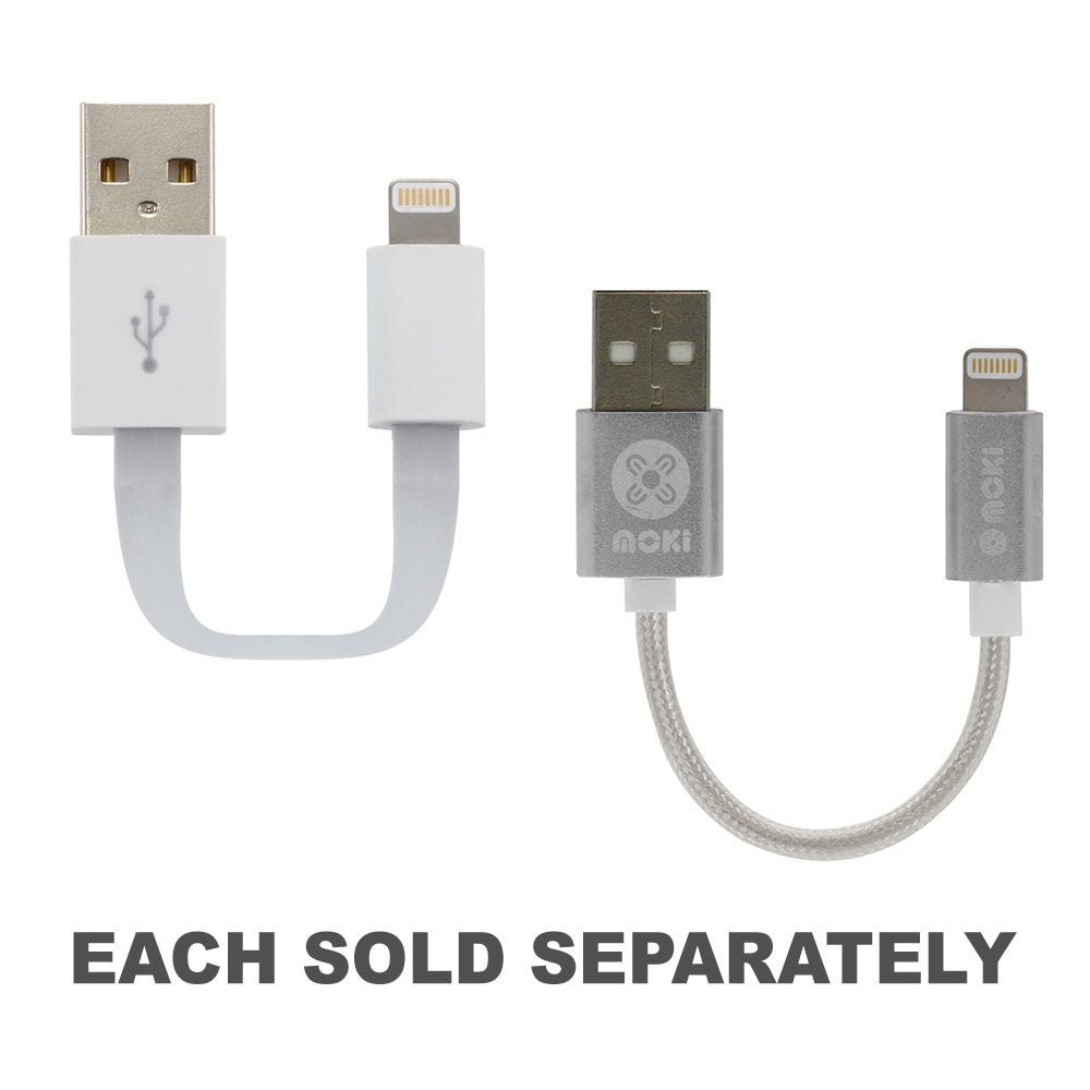 Câble Lightning tressé Moki 10 cm