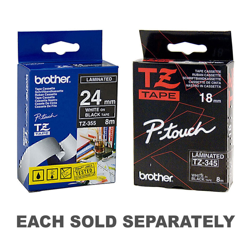 Frère Latiné Blanc sur un ruban d'étiquetage noir