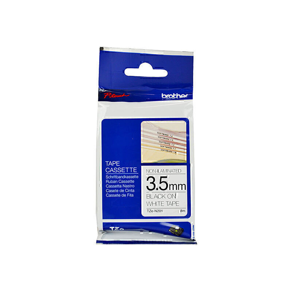 Frère Black non laminé sur bande d'étiquetage blanc 3,5 mm