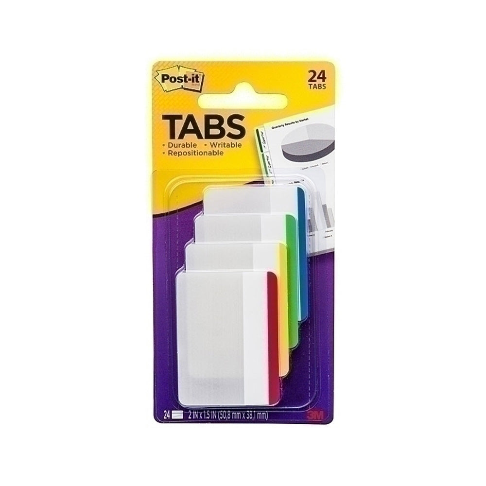 Tabs de classement des couleurs primaires post-it (50x38 mm)