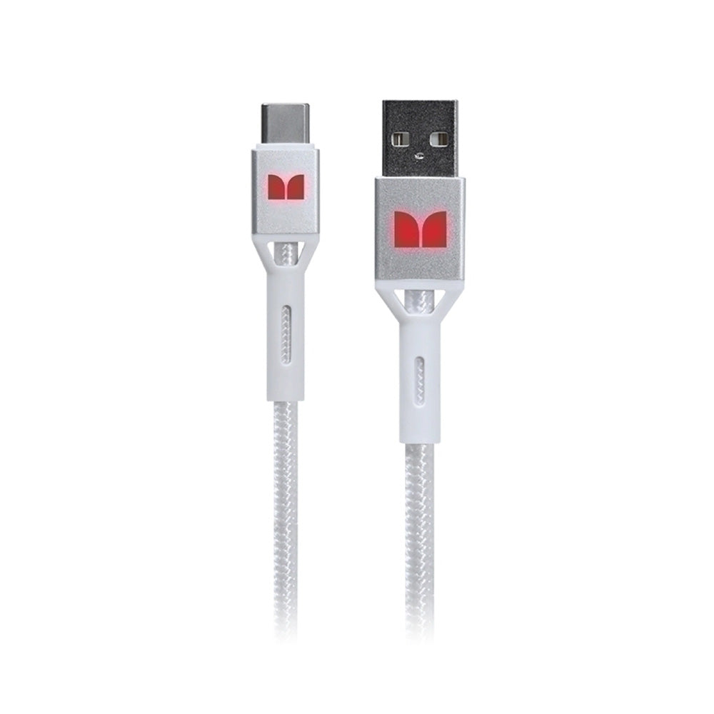 Monster USB-C à USB-A Câble tressé 2M (blanc)