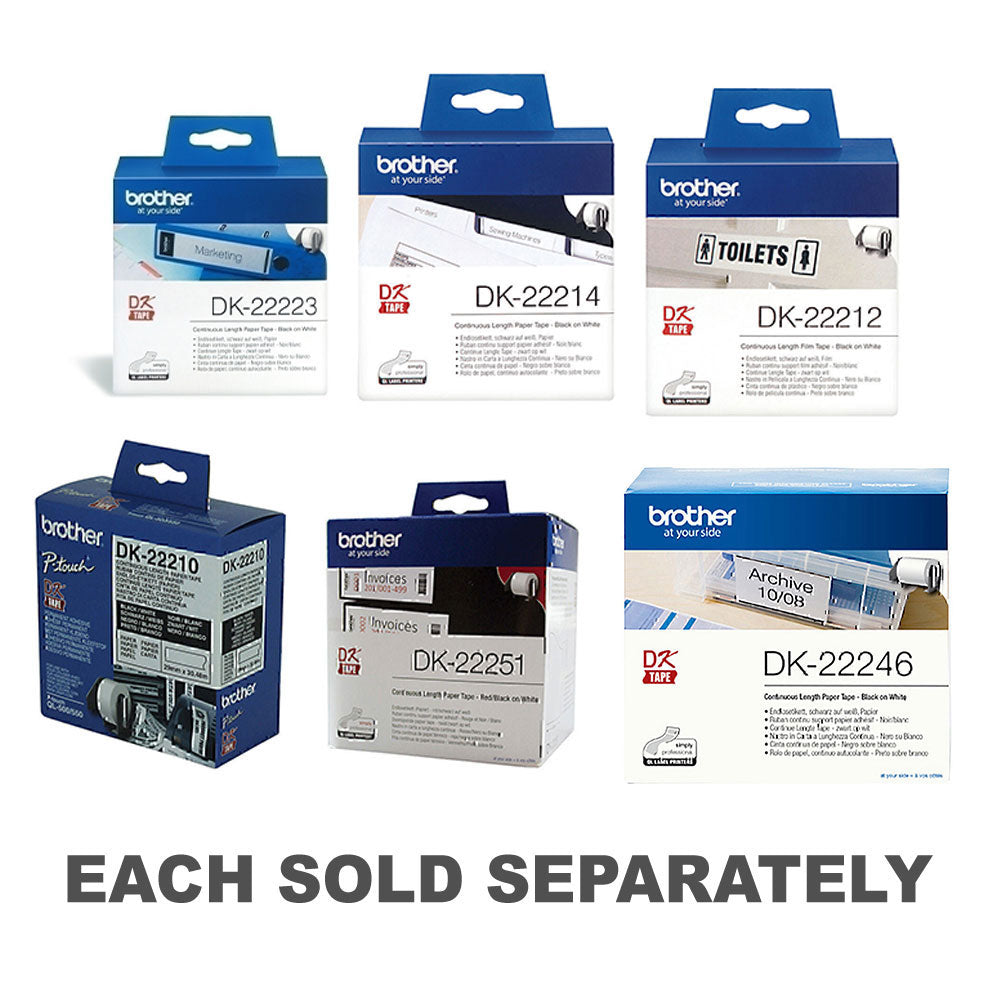 Ruban de marquage en papier continu frère Brother White