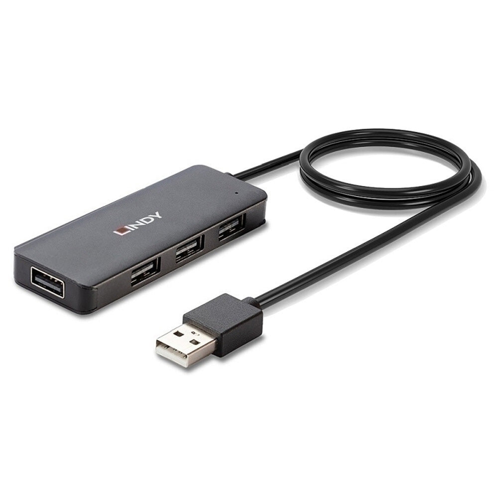 Hub Lindy USB-A 2.0 à 4 ports