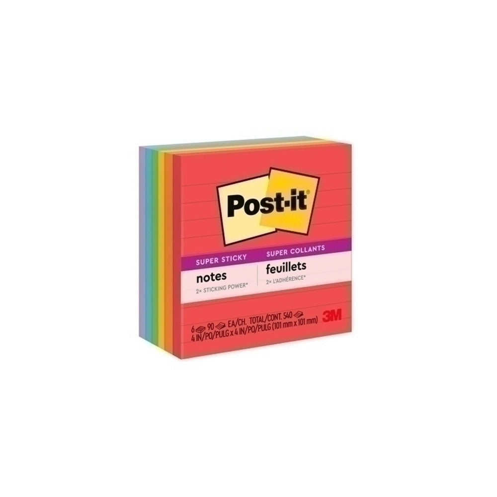 Post-it Super Sticky Marrakech Notes bordées 6-Pack (4x4in)