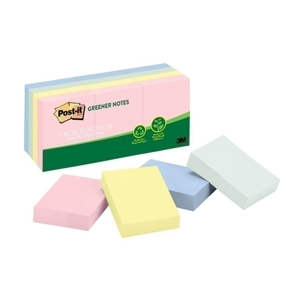 Post-it Helsinki Colors Notes plus vertes 12pk (38x51mm)