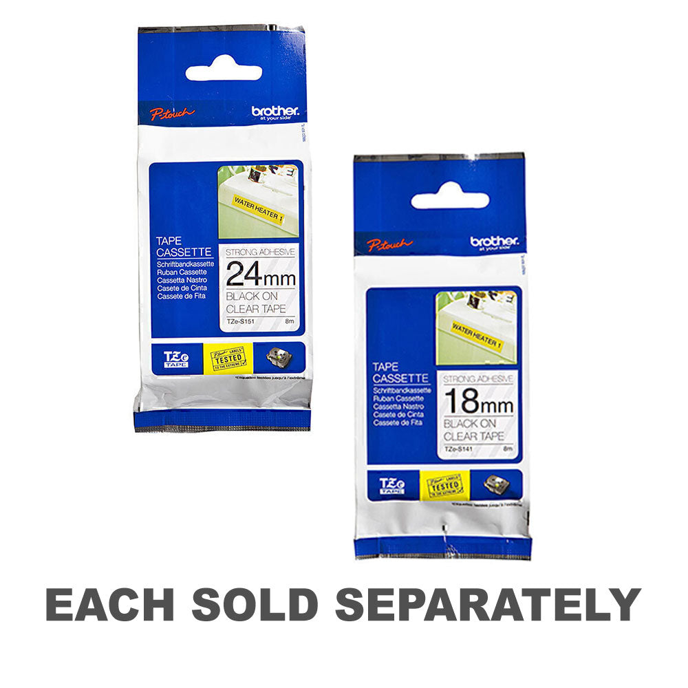 Frère Strong adhésif noir sur bande d'étiquetage transparent