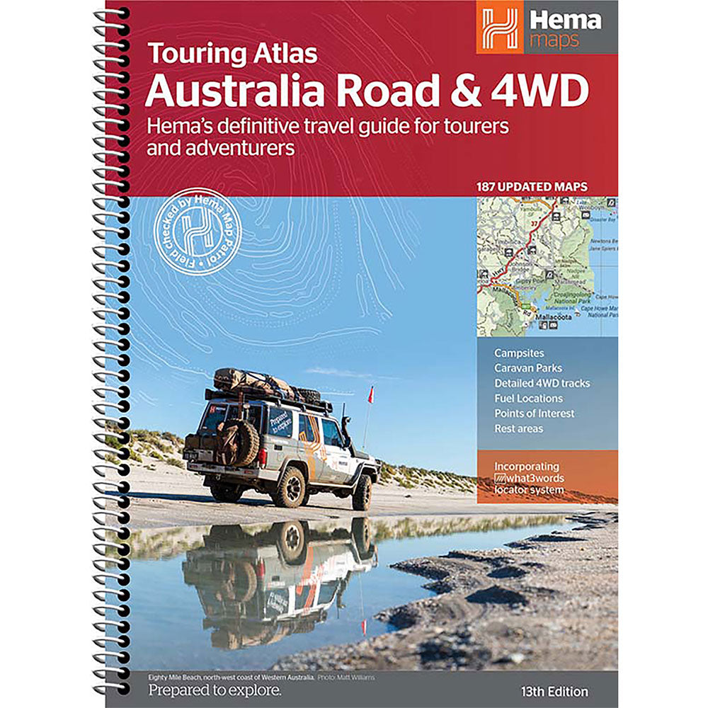 Hema Australia Road et 4x-roues Atlas (Spiral Bound)