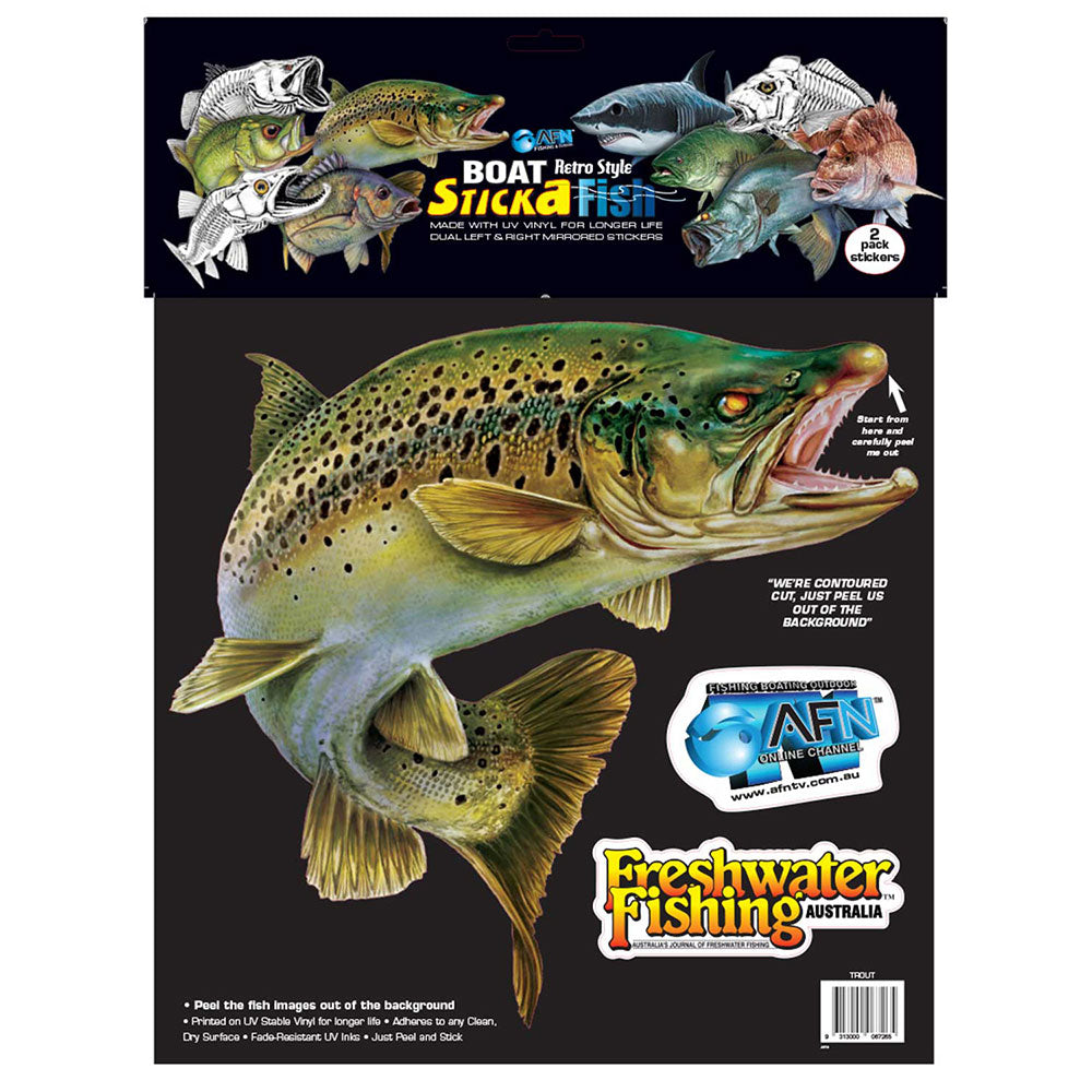 Stick à truite de style rétro double (grand)