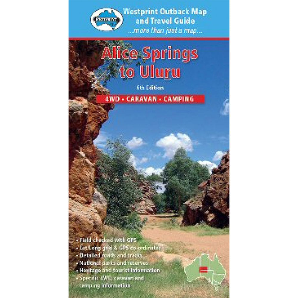 Alice Springs à Uluru Map (6e édition)