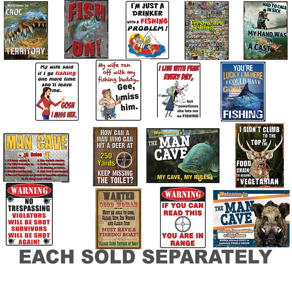 Signe en étain en acier lourd (30x40 cm)