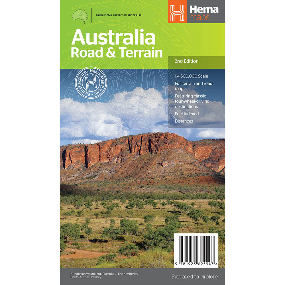 HEMA Large Australia Road & Terrain Map