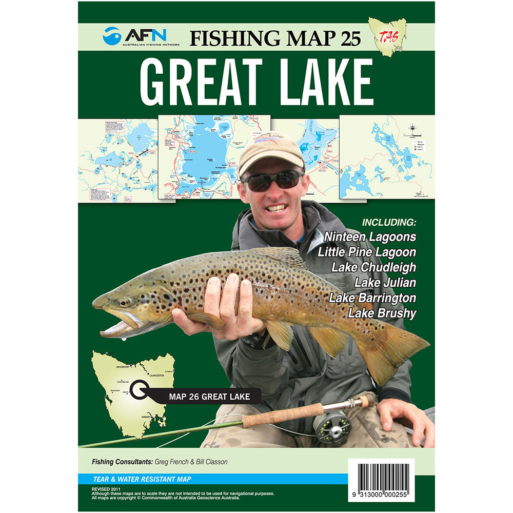 Tasmanie Grande carte du lac