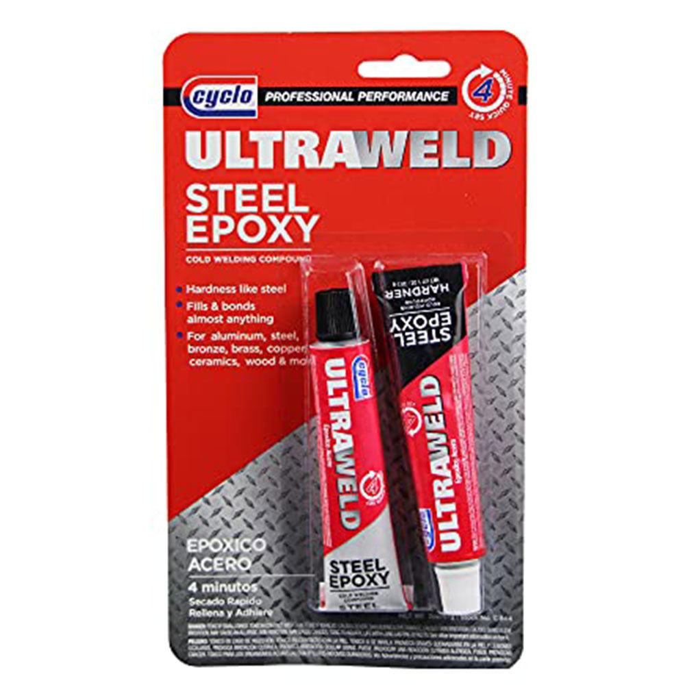 Cyclo Ultrawelld 4 minutes Set Epoxy Steel Tubes 28G