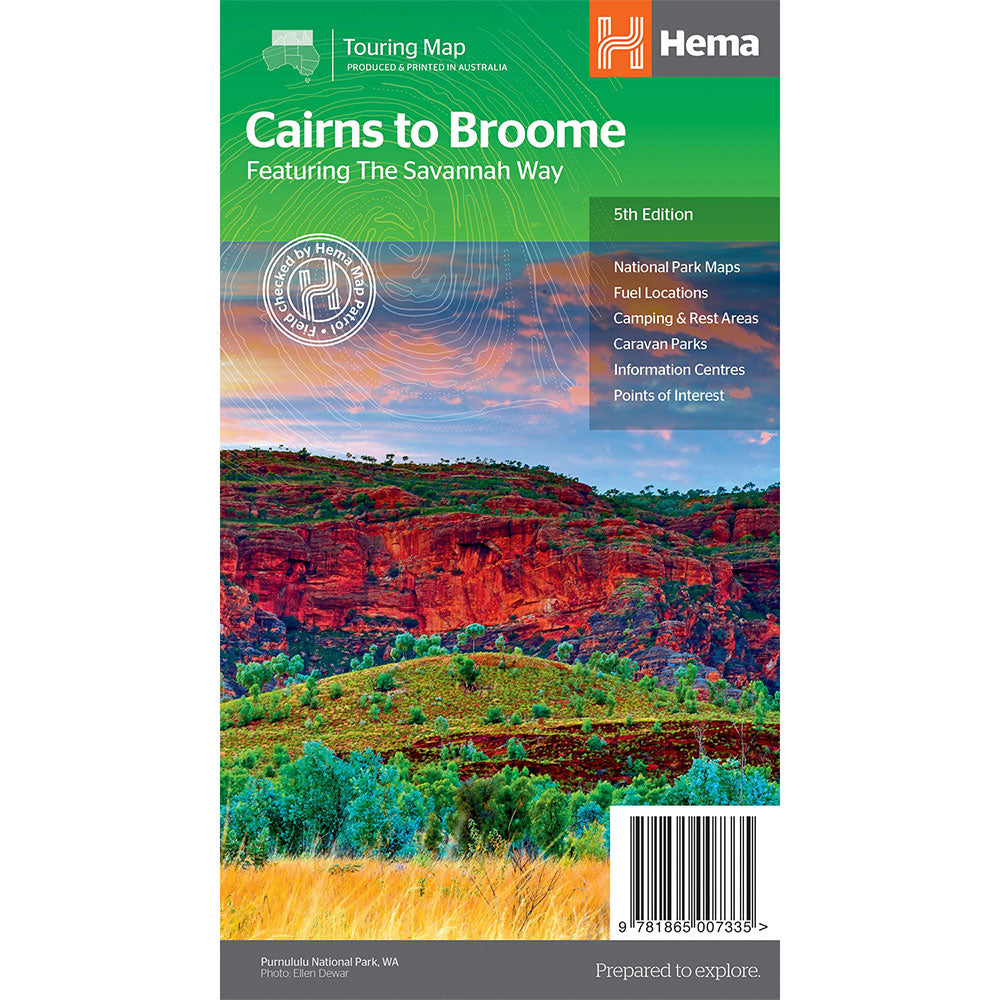 Hema Savannah Way Cairns à Broome Map