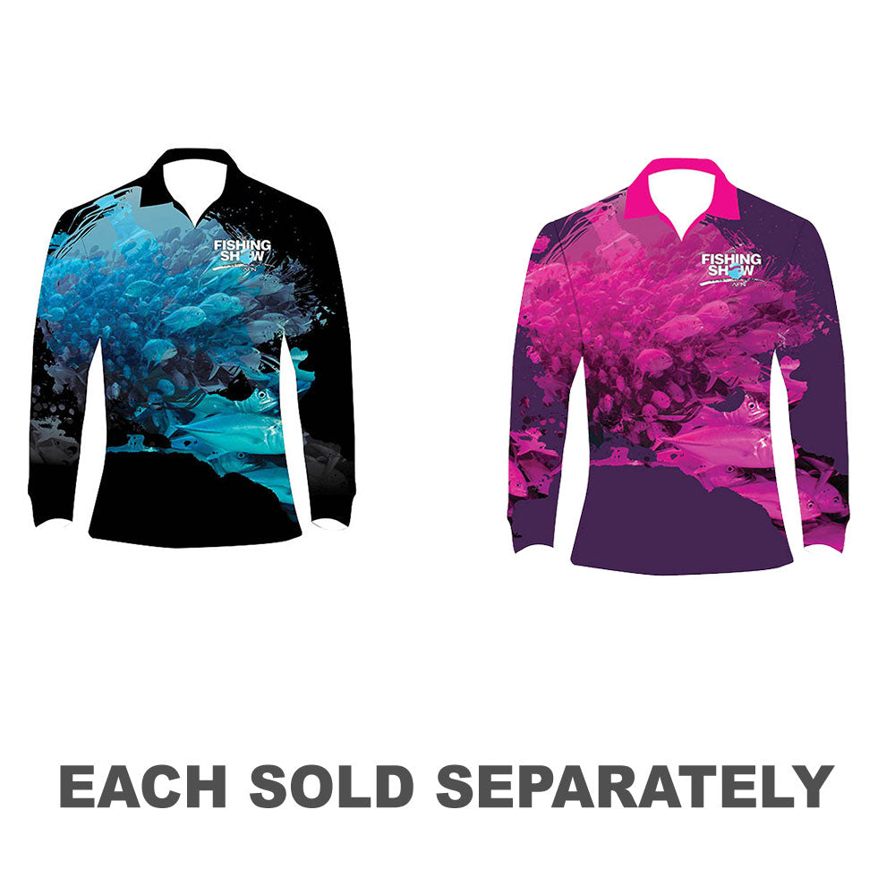 Chemise solaire pour enfants avec imprimé de poisson scolaire