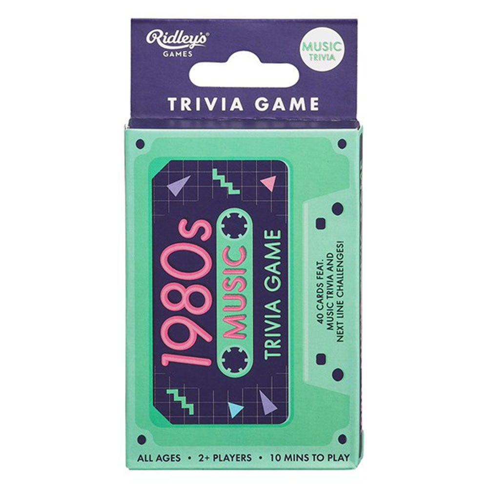Jeu de cartes de trivia musicaux des années 1980