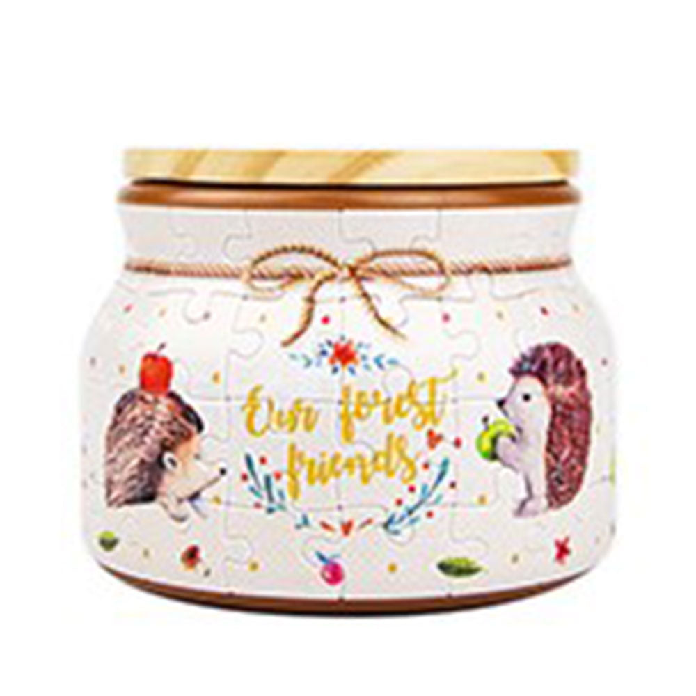 Pinto Hedgehog & Apple Puzzle Jar 64PCS