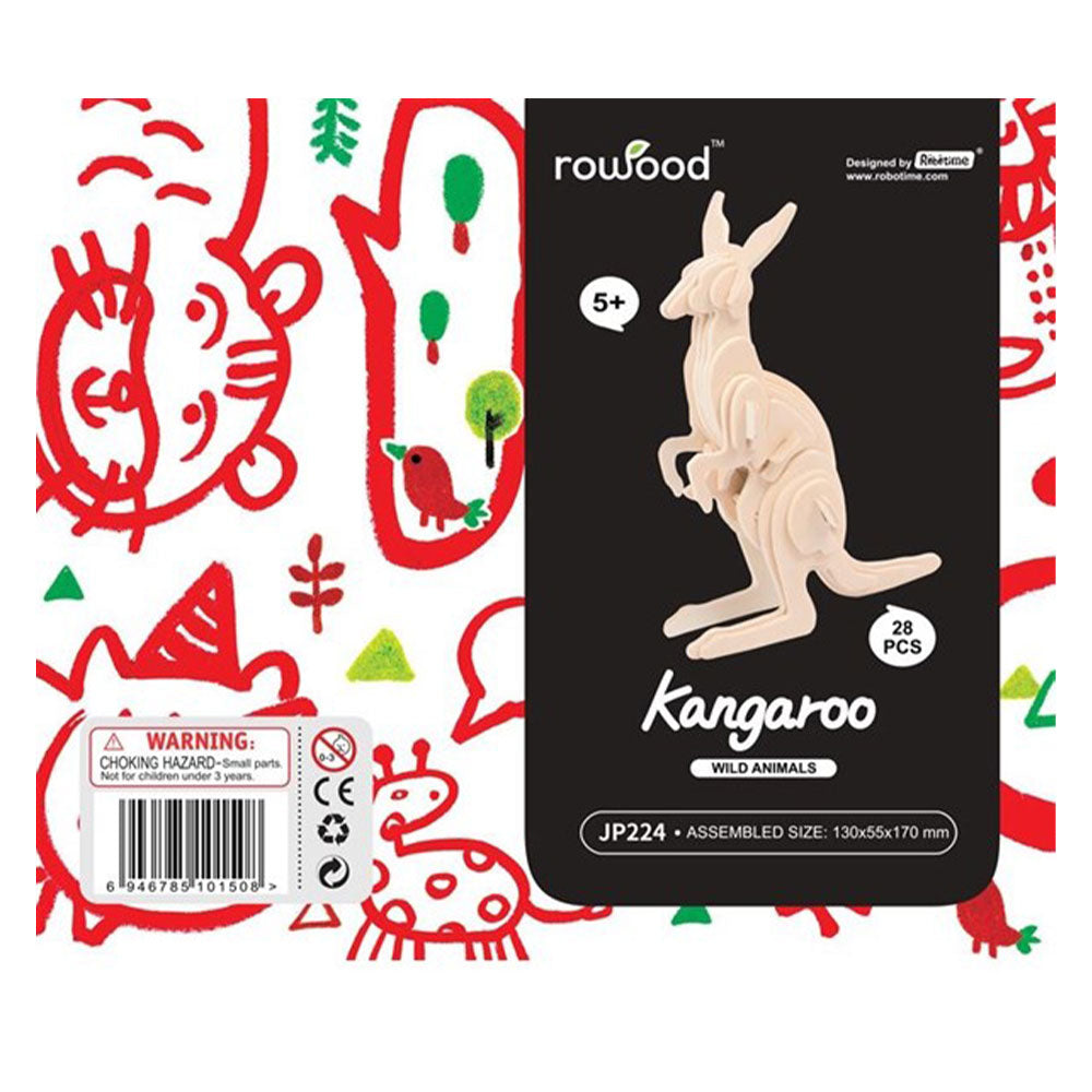Kit de puzzle en bois de modèle Kangaroo Modèle 3D