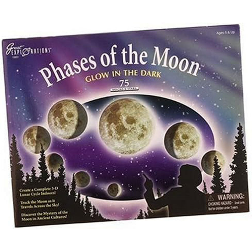 Grands explorations phases brillantes de la lune