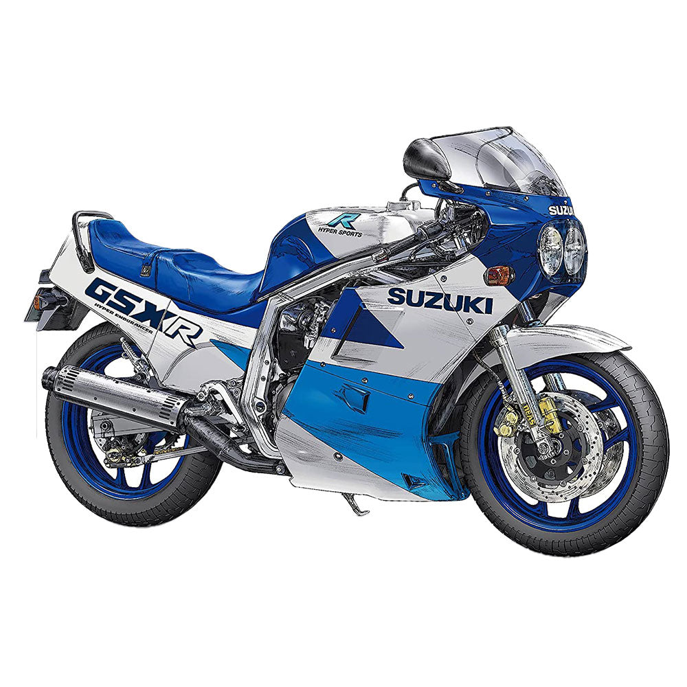 Hasegawa Suzuki GSX-R750 Modèle de voiture à échelle 1/12 (bleu / blanc)