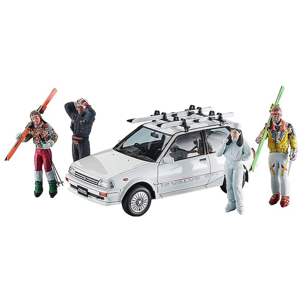 Toyota Starlet SI White Limited Ski version 1/24 Modèle d'échelle