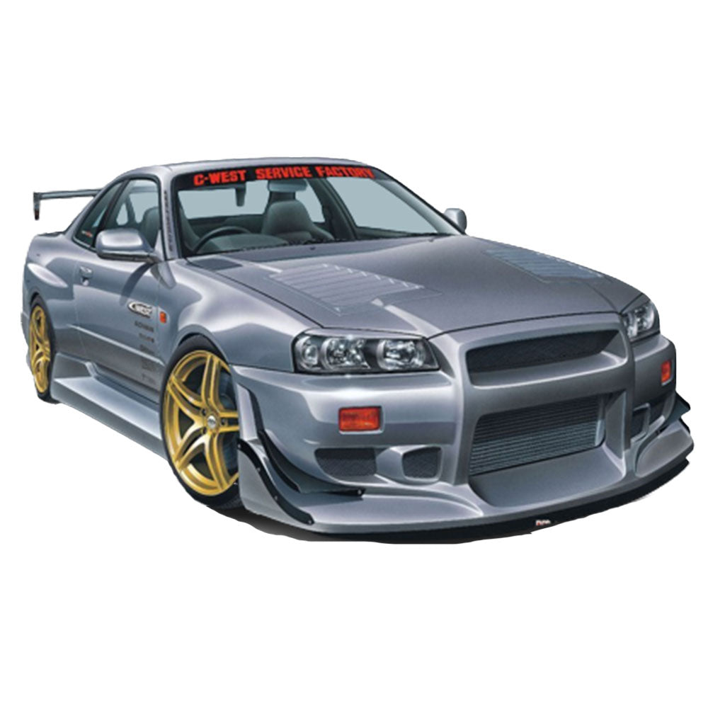 Aoshima Nissan C-West BNR34 Skyline GT-R 1/24 Modèle d'échelle