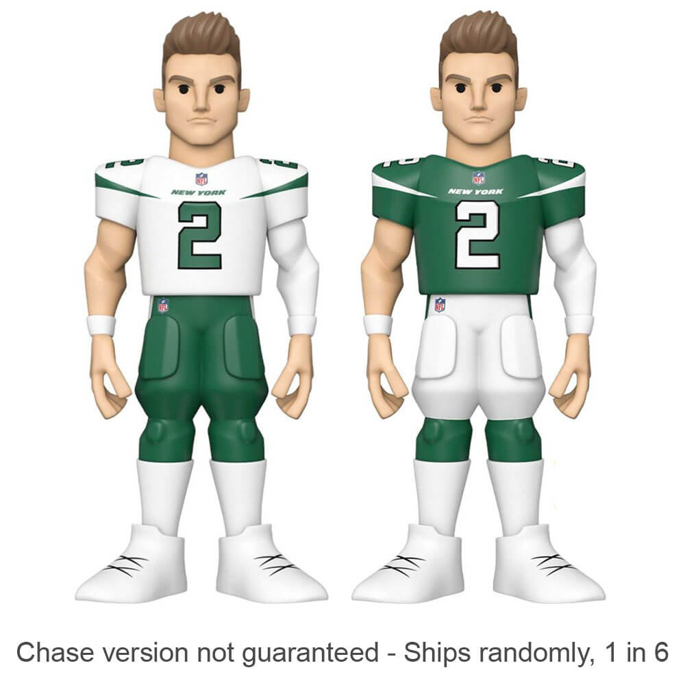 NFL: NY Jets Zach Wilson Vinyl Gold Chase Ships 1 sur 6