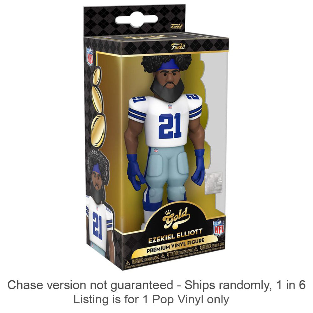 NFL: Cowboys Ezekiel Elliott 5 "Vnyl Gold Chase Ships 1 sur 6