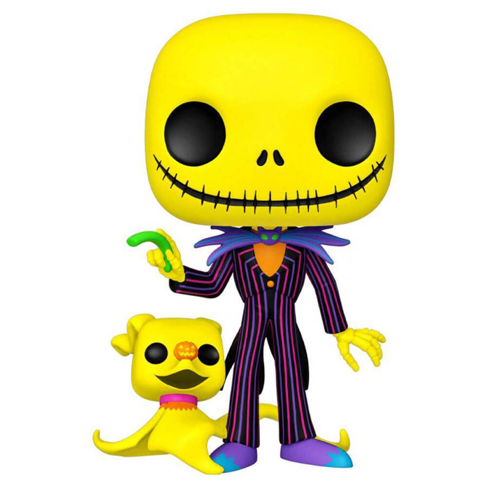 TNBC Jack Skellington & Zero Black Light 10 "Pop! Vinyl