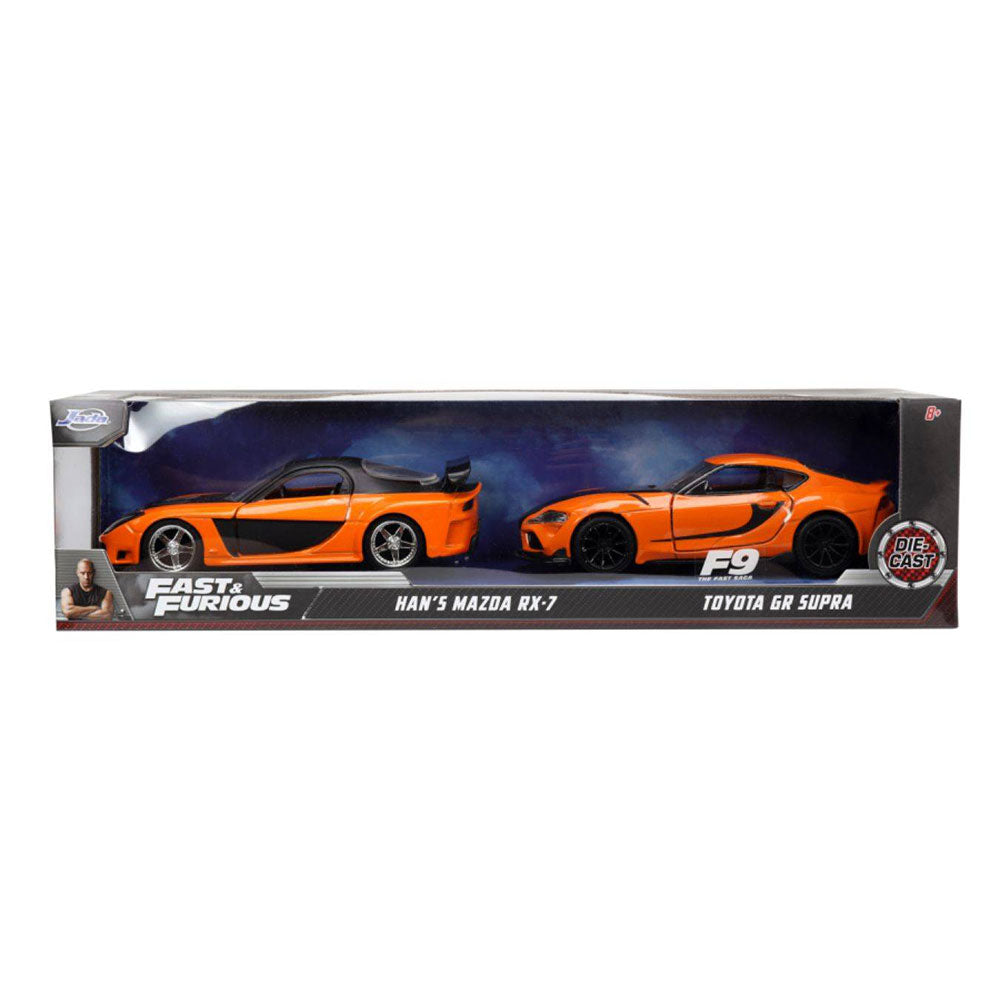 Fast & Furious Han's Mazda RX-7 & Toyota GR S 1:32 Échelle 2pc