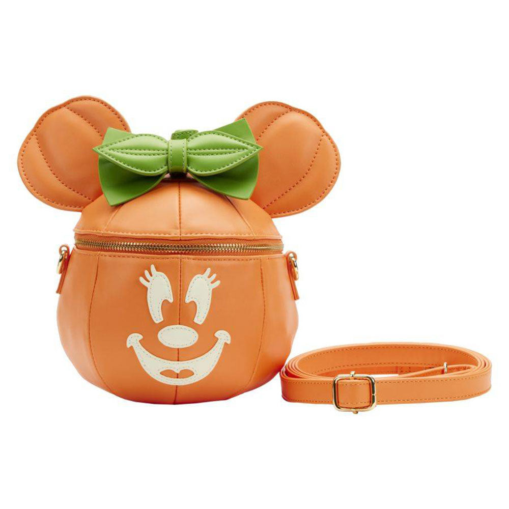 Disney Minnie Mouse Pumpkin Glow Face Crossbody Body Sac