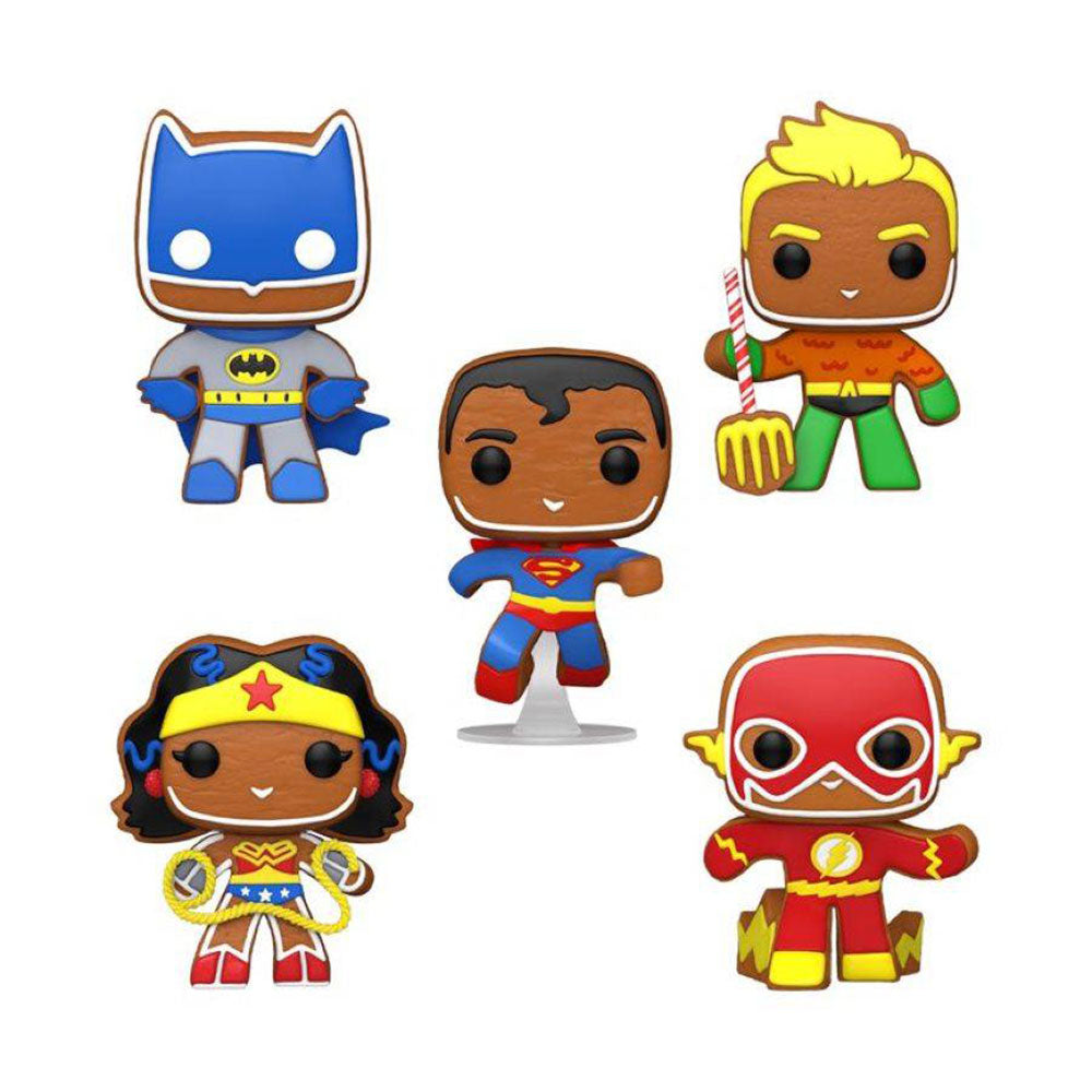 DC Comics Gingerbread Heroes Us Exclusive Pop! Vinyl 5 pack
