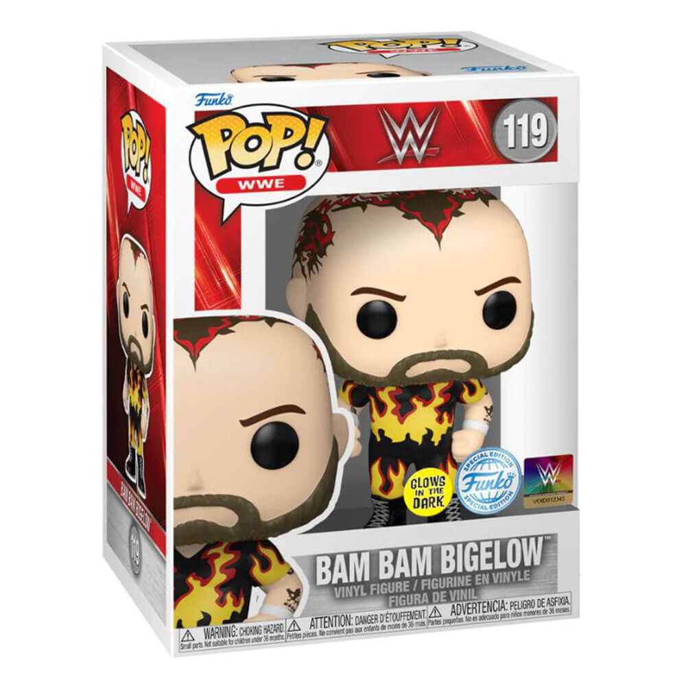 WWE Bam Bam Bigelow Glow Us Us Exclusive Pop! Vinyle