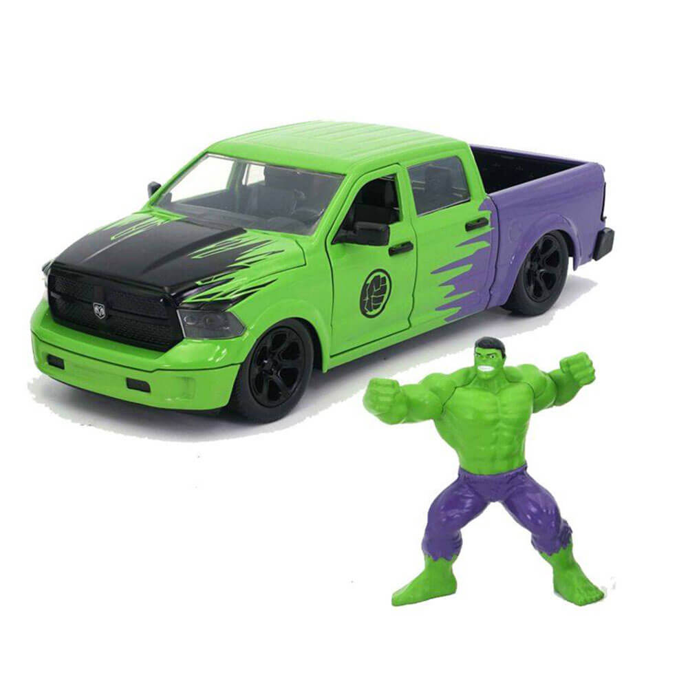 2014 Dodge Ram 1500 1:32 Scale Hollywood Rides avec Hulk Set