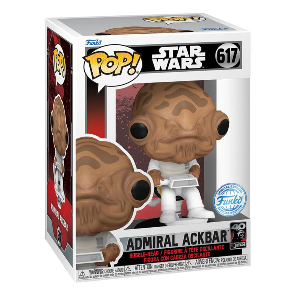 Admiral Star Wars Ackbar avec chaise US Exclusive Pop! Vinyle