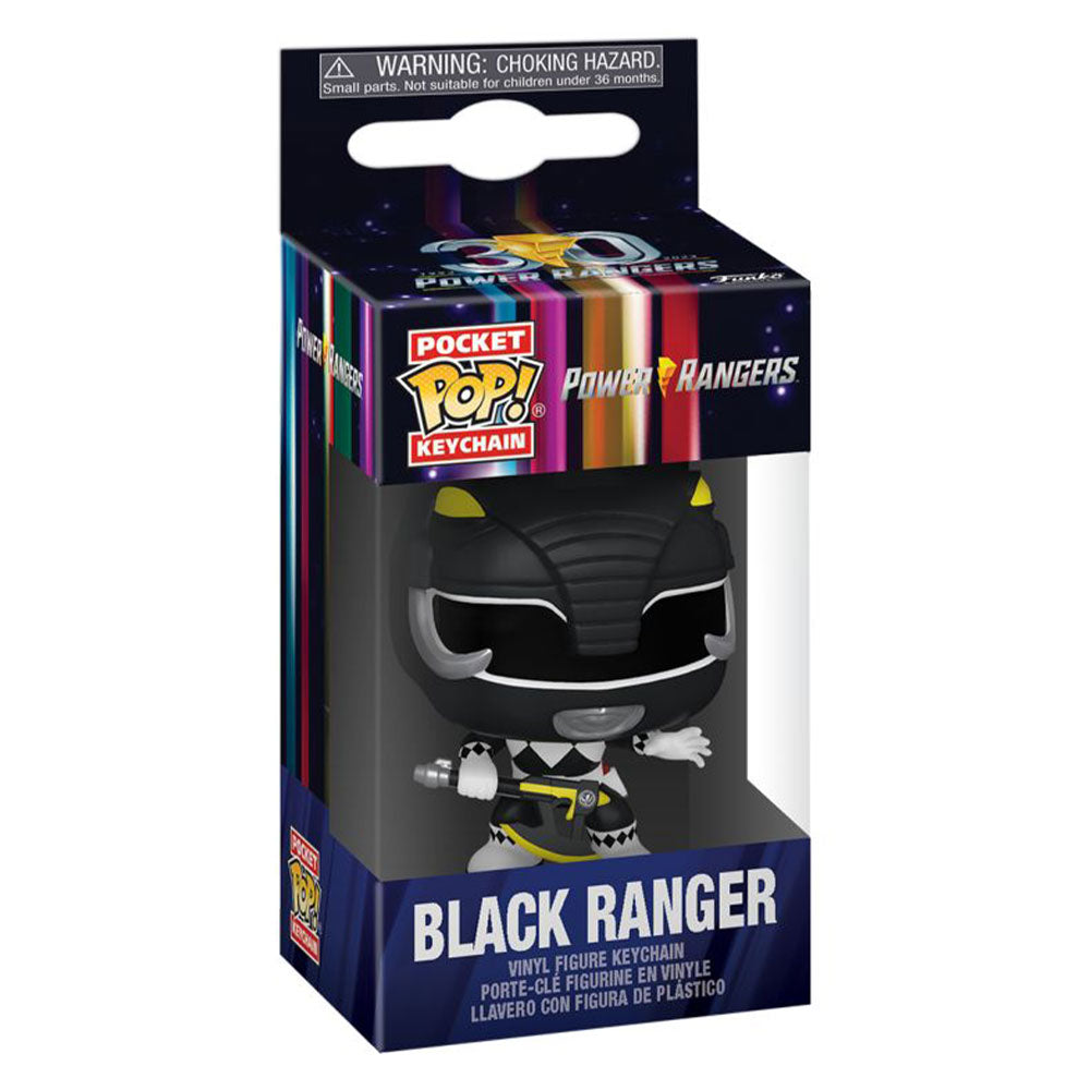 Power Rangers 30e anniversaire Black Ranger Pop! Porte-clés