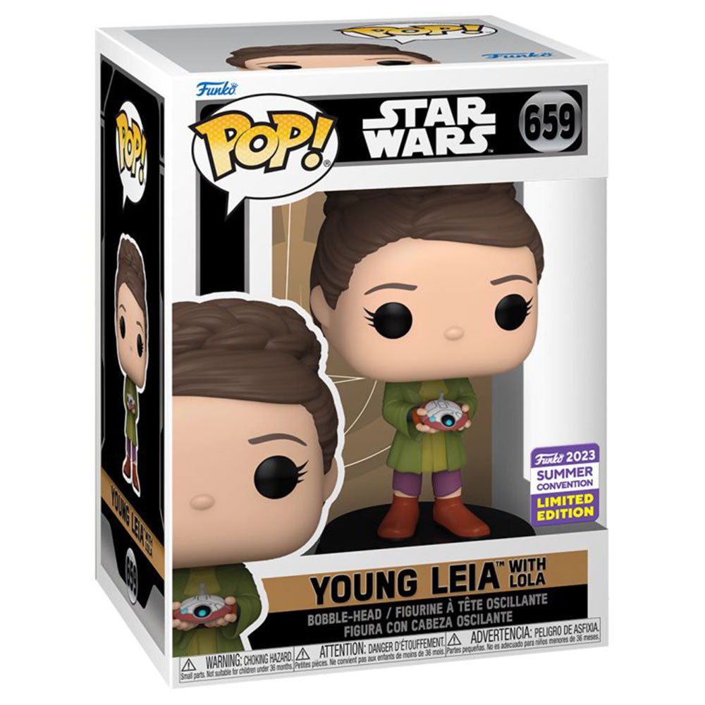 SW Obi Wan Kenobi Leia avec Lola Sdcc 2023 US POP! Vinyle