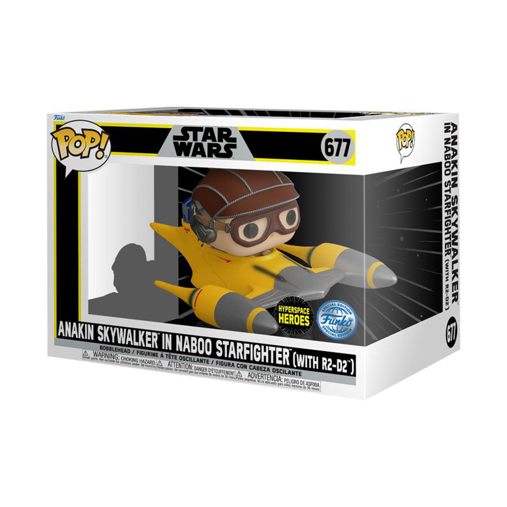 SW Anakin Skywalker dans Naboo Starfighter avec R2D2 US Pop Ride