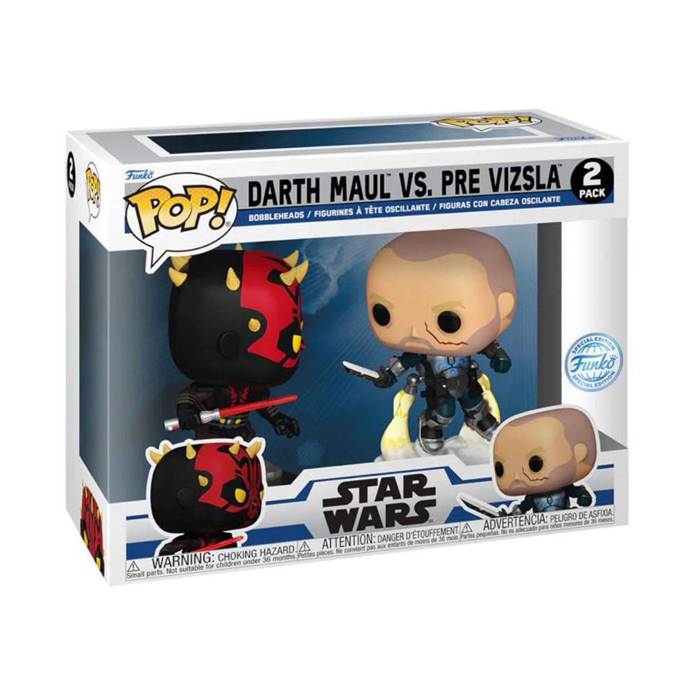 Star Wars: Clone Wars Dark Maul vs Pre Vizsla Pop! Paquet de 2