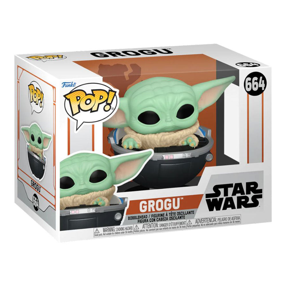 Star Wars: Mandalorian Grogu en planant Pram Pop! Vinyle