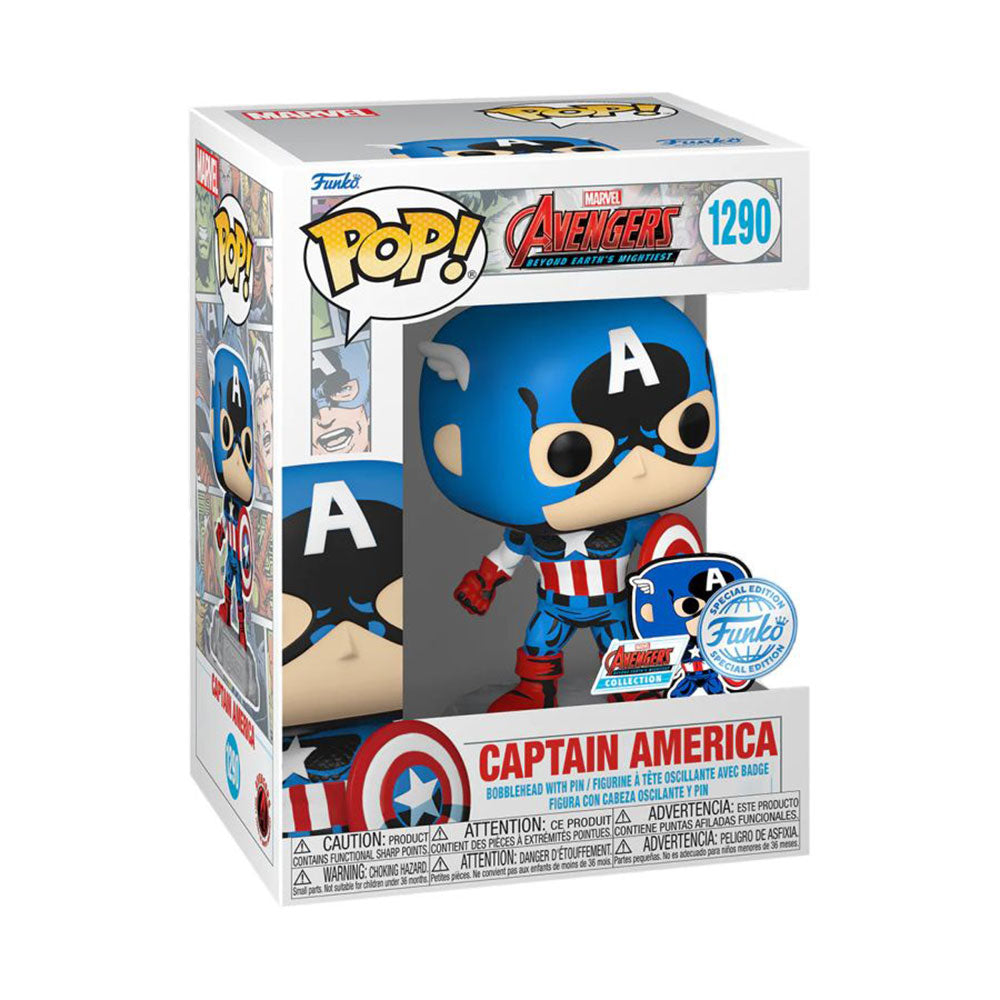 Captain America 60e anniversaire avec Pin Us Pop! Vinyle