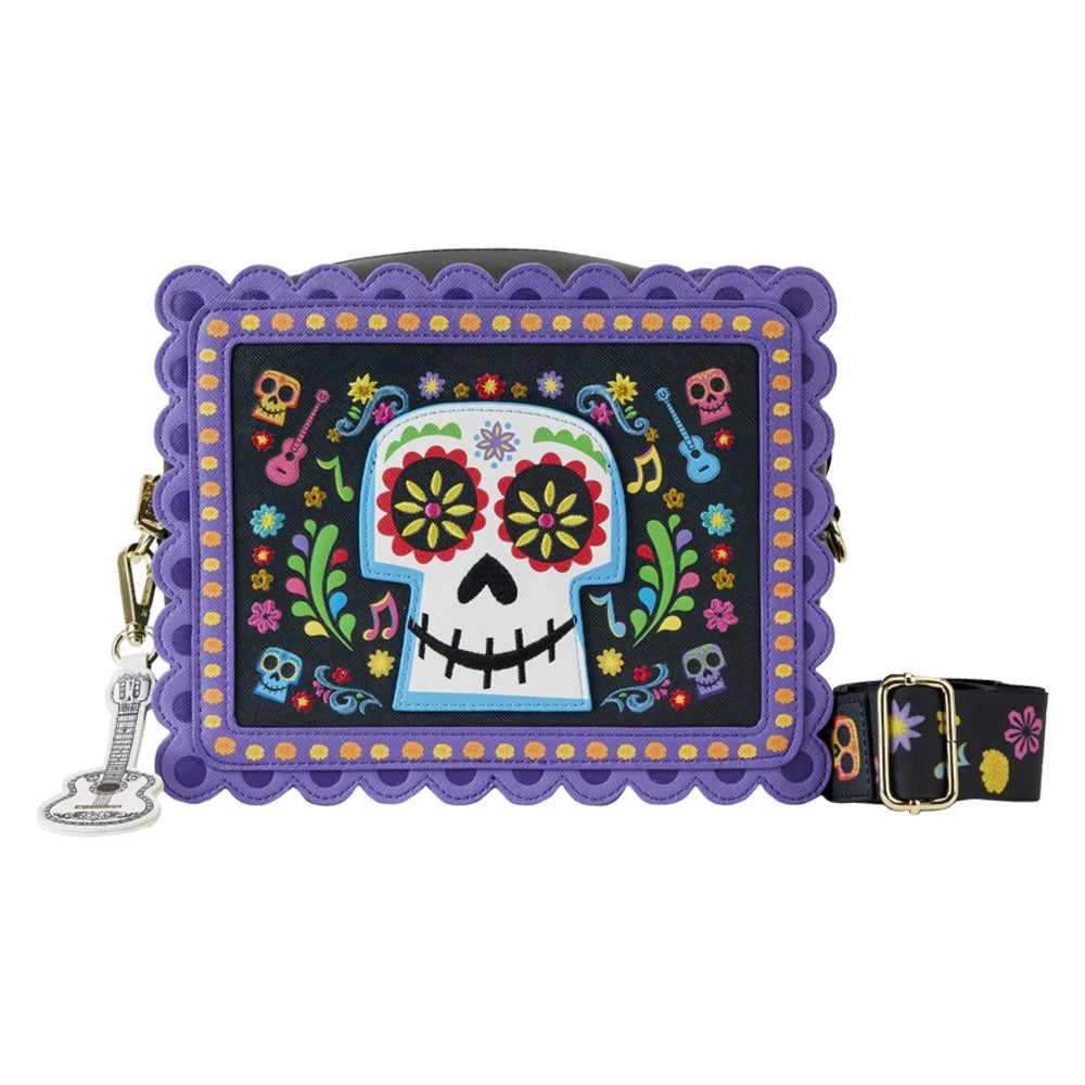 Coco Miguel Calavera Floral Skull Crossbody Sac