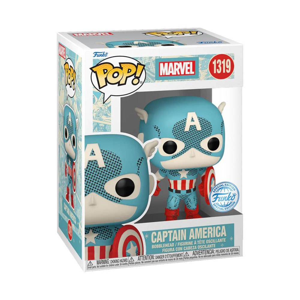 D100 Captain America rétro repensé Pop! Vinyle