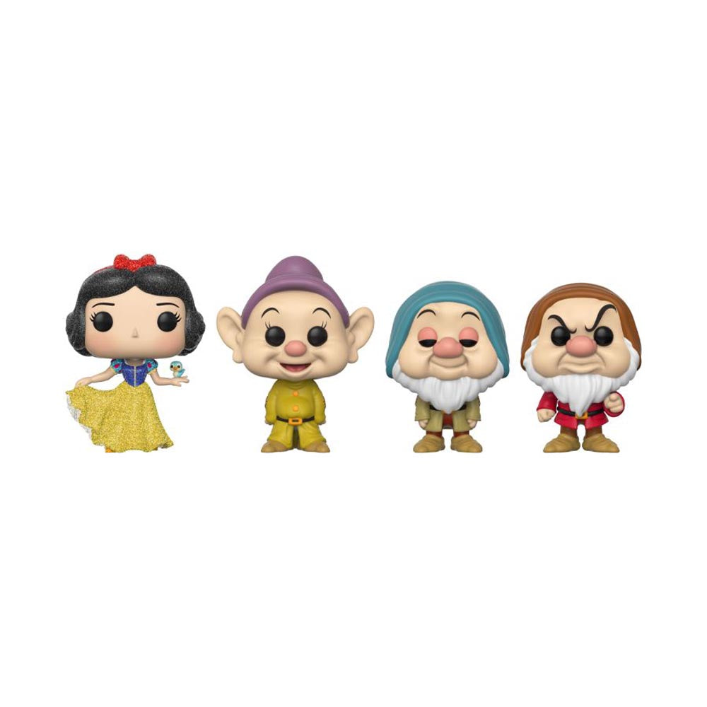 Blanche-Neige Dopey Sleepy Grumpy Ex. Pop de paillettes de diamant! 4pk