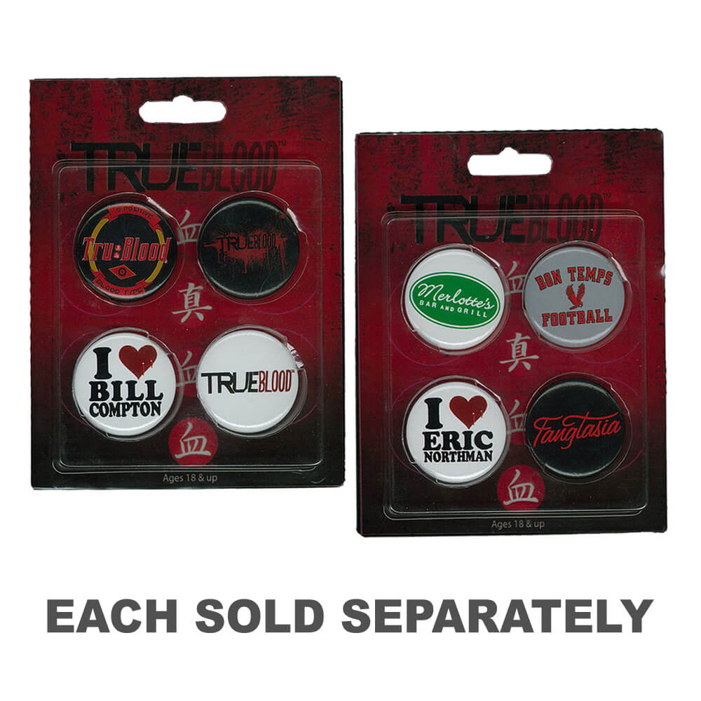 True Blood Pin Set de 4